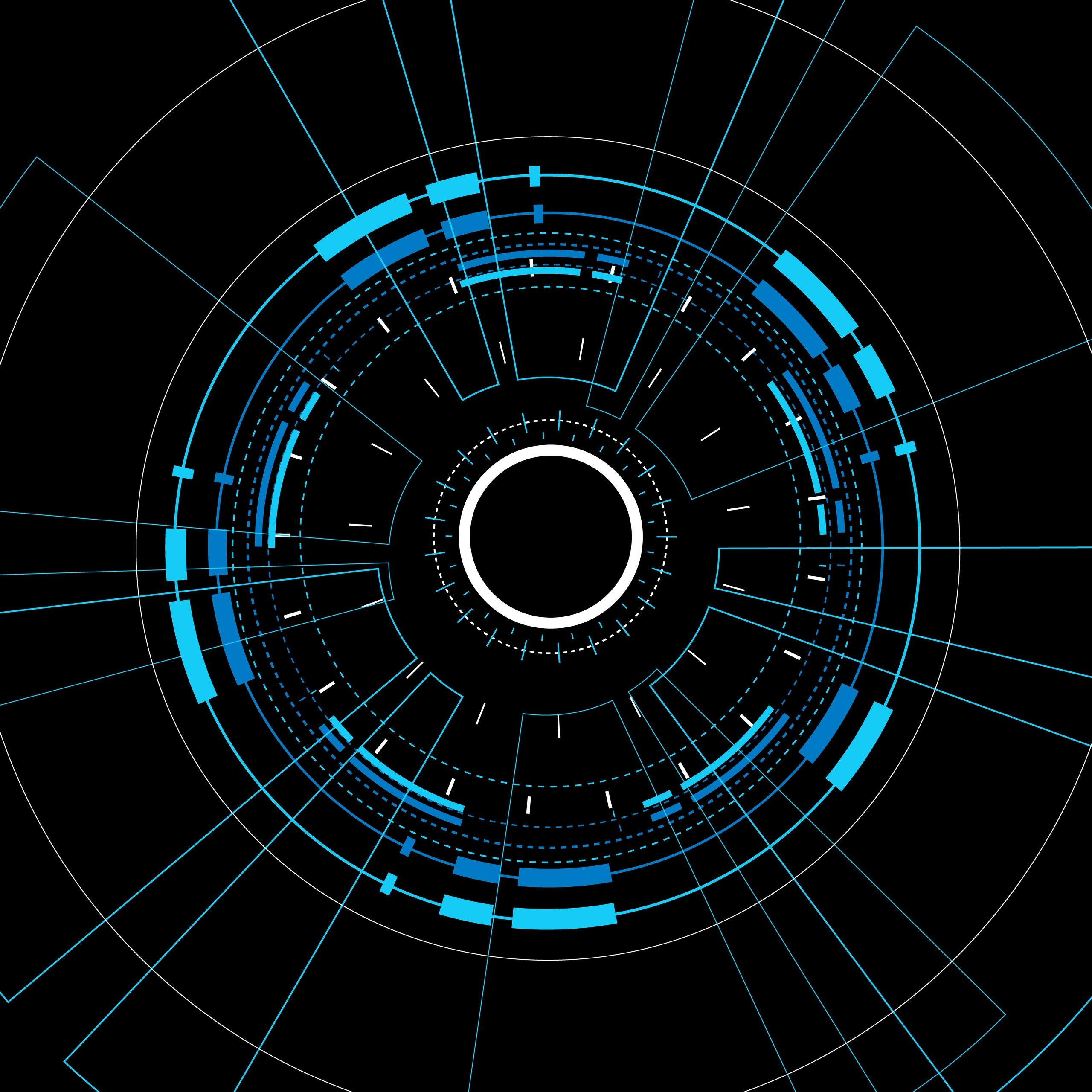 Sci-fi futuristic HUD interface background in blue tones